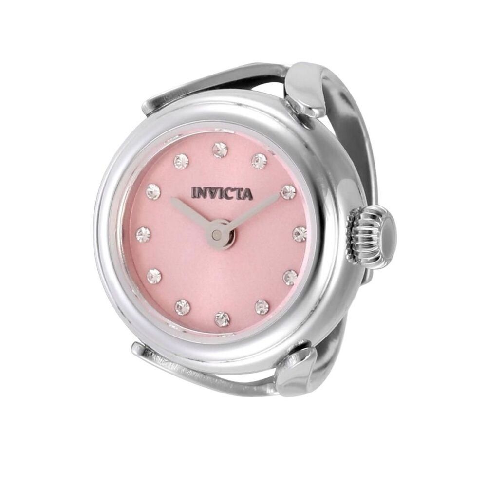 Invicta Mini Angel 49072 Women Pink Crystal Ring Watch New Box Papers